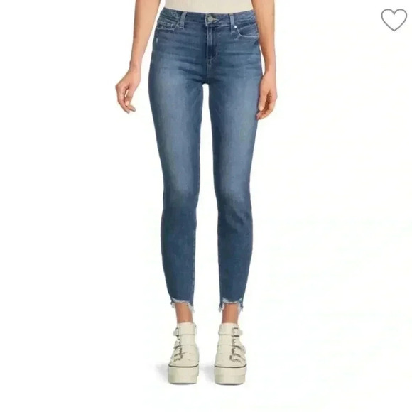 PAIGE VERDUGO ANKLE deconstructed hem MidRise straight skinny size 31 - Picture 1 of 9